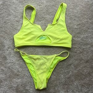 Neon yellow bikini